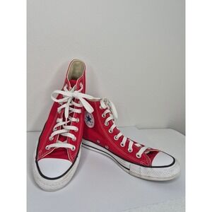 Converse Chuck Taylor Red High Top Sneaker Classic American Icon Men 7 Women 9